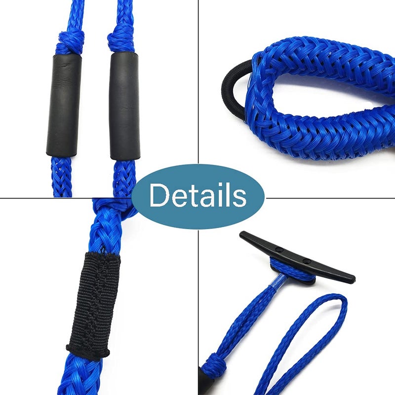 Jranter Pack of 4 Bungee Dock Lines for Boat Shock Absorb Dock Tie Mooring Rope Boat Accessories 4-5.5 ft (Black) - Image 5